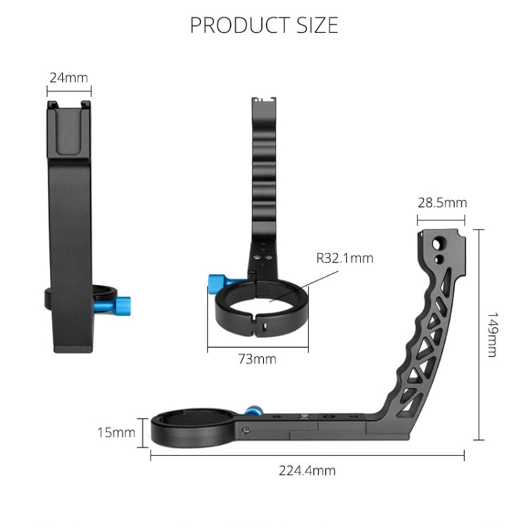 YELANGU A67 Lifting Handle Pot Handheld Stabilizer Extension Mount for DJI Ronin S (Black) - DJI & GoPro Accessories by YELANGU | Online Shopping UK | buy2fix