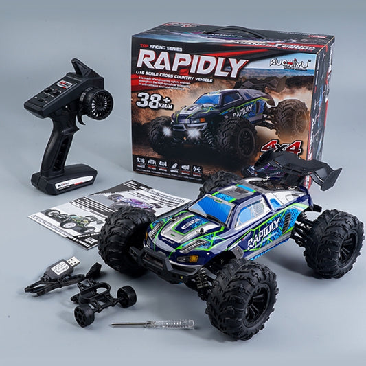 SCY-16101 2.4G 1:16 Electric 4WD RC Monster Truck Coupe Car Toy (Blue) by buy2fix