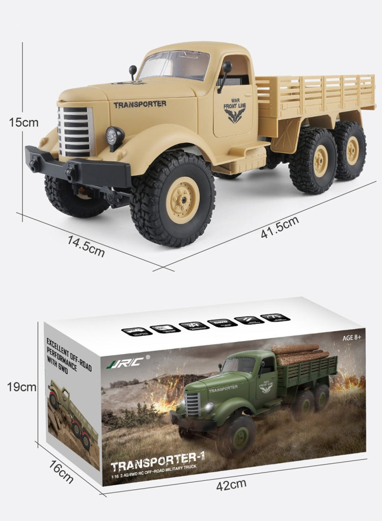 JJR/C Q60 Transporter-1 Full Body 1:16 Mini 2.4GHz RC 6WD Tracked Off-Road Military Truck Car Toy(Army Green) - RC Cars by JJR/C | Online Shopping UK | buy2fix