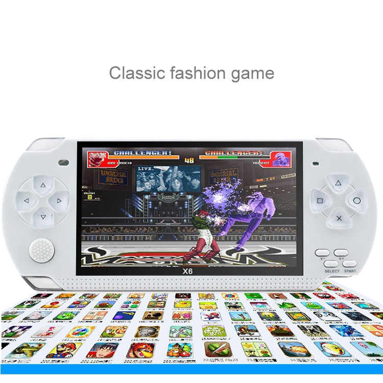 X6 4.3 inch Screen Retro Portable Game Console with 3MP Camera, Built-in 10000 Games, Supports E-book / Recording / Music Playing / Video Playing(White) - Pocket Console by buy2fix | Online Shopping UK | buy2fix