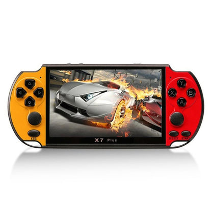 X7 Plus Retro Classic Games Handheld Game Console with 5.1 inch HD Screen & 8G Memory, Support MP4 / ebook(Yellow + Red) - Pocket Console by buy2fix | Online Shopping UK | buy2fix