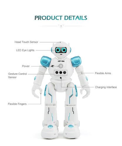 JJR/C R11 CADY WIKE Smart Touch Control Robot with LED Light, Support Waling / Sliding Mode (Blue) - RC Robots by JJR/C | Online Shopping UK | buy2fix