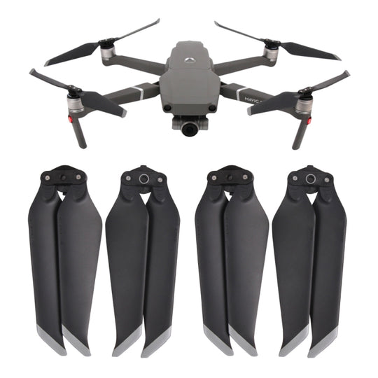 2 Pairs 8743F Low Noise Quick-release Propellers for DJI Mavic 2 Pro / Zoom (Black+Silver)