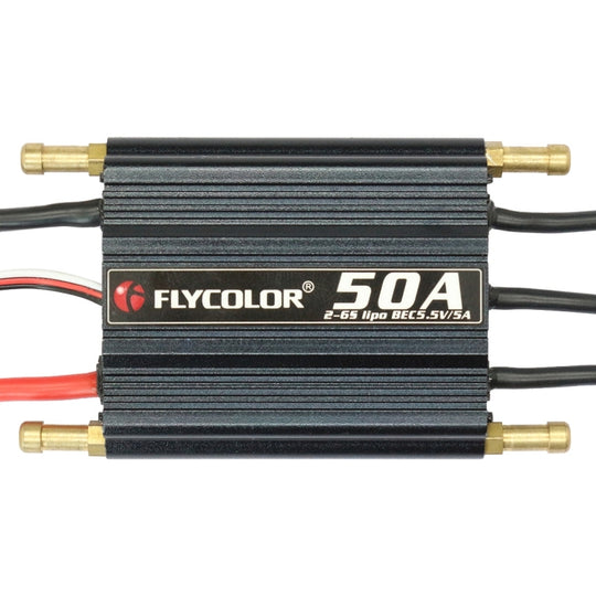 Contrôleur de vitesse électronique étanche Flycolor Flymoster série 50A 2-6S pour bateau RC