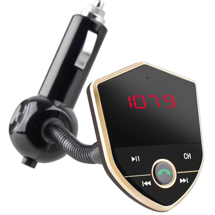 Bluetooth FM Transmitter Wireless In-Car Radio Adapter Music Player Hands-Free Calling Car Kit, Dual USB Charger, Support Bluetooth/ Micro SD Card/ Aux Input/ USB Disk - Bluetooth Car Kits by buy2fix | Online Shopping UK | buy2fix