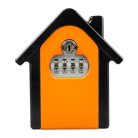 Hut Shape Password Lock Storage Box Security Box Wall Cabinet Safety Box, with 1 Key(Orange) by buy2fix