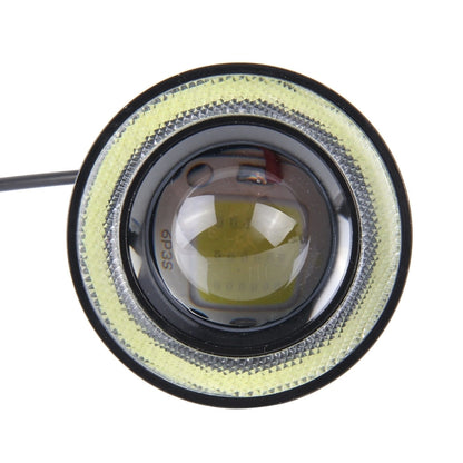 3.5 inch DC 12V 10W 900LM 7000K Car Angel Eyes Fog Lamp Foglight(White Light + White Light) - Fog / Driving Lights by buy2fix | Online Shopping UK | buy2fix