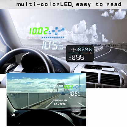 A3 3.5 inch Car GPS HUD / OBD Vehicle-mounted Gator Automotive Head Up Display Security System with Multi-color LED, Support Car Speed & Local Real Time & Driving Direction / Distance / Time & Voltage ... Sensor, Mile Switching, Over Speed Alarm Functions - Head Up Display System by buy2fix | Online Shopping UK | buy2fix