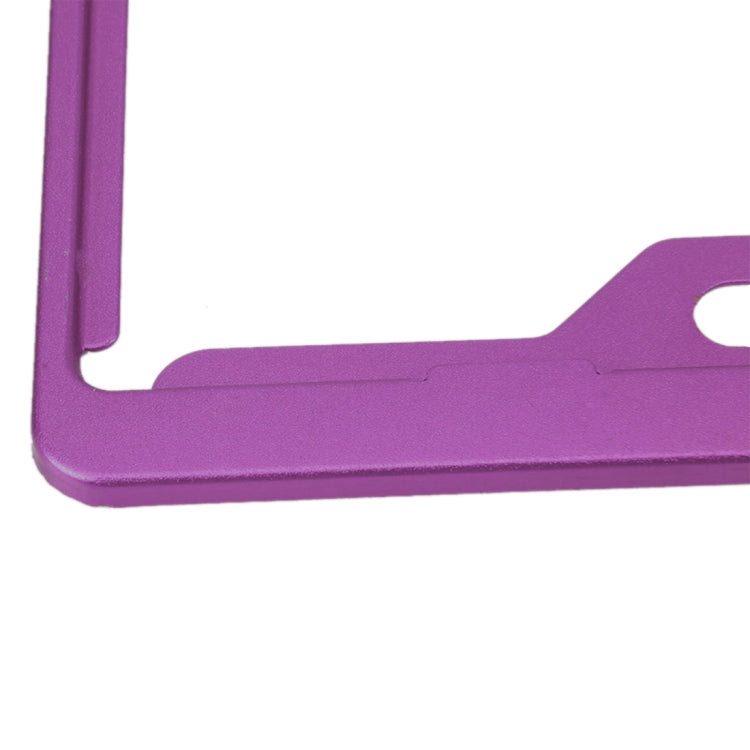 2 PCS Car License Plate Frames Car Styling License Plate Frame Aluminum Alloy Universal License Plate Holder Car Accessories(Purple) - License Plate Covers & Frames by buy2fix | Online Shopping UK | buy2fix