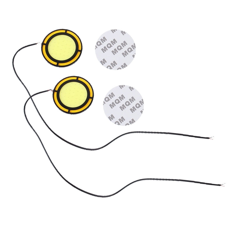 2 PCS DC 12V 10W 6000K Dual Circular Car DRL Daytime Running Lights Lamp(White Light + Yellow Light) - Running Lights by buy2fix | Online Shopping UK | buy2fix