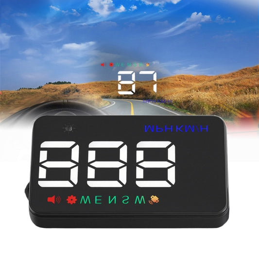 Geyiren A5 HUD 3.5 inch Car Head Up Display with GPS System, Two Mode Display, Light Sensors, KM/h MPH Speed, Compass, Speed Alarm(Black) - Head Up Display System by buy2fix | Online Shopping UK | buy2fix