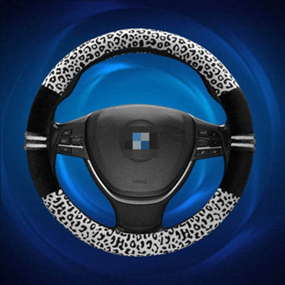 Leopard Grain Steering Wheel Cover, Adaptation Steering Wheel Diameter: 37-38 cm - Steering Wheel Accessories by buy2fix | Online Shopping UK | buy2fix