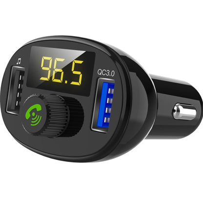 BT23 Wireless Car FM Transmitter QC 3.0 Quick Charge, Support USBx2 / Hands-free Calling(Black) - Bluetooth Car Kits by buy2fix | Online Shopping UK | buy2fix