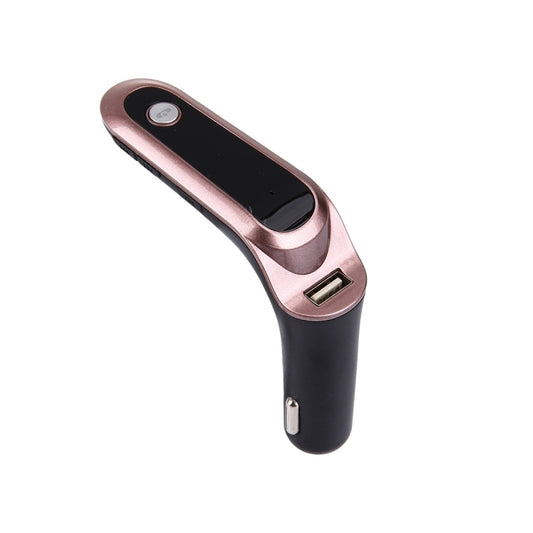 CARS7 Bluetooth Car Charger with Digital Display for Mobile Phone(Rose Gold) by buy2fix