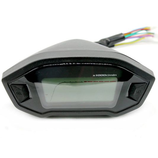 B2912 Motorcycle Modified Instrument Panel 12V LCD Display Odometer Mileage 2-4 Cylinder Speedometer by buy2fix