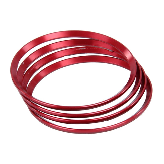 4 PCS Car Aluminum Wheel Hub Deroration Ring For Cadillac(Red) by buy2fix
