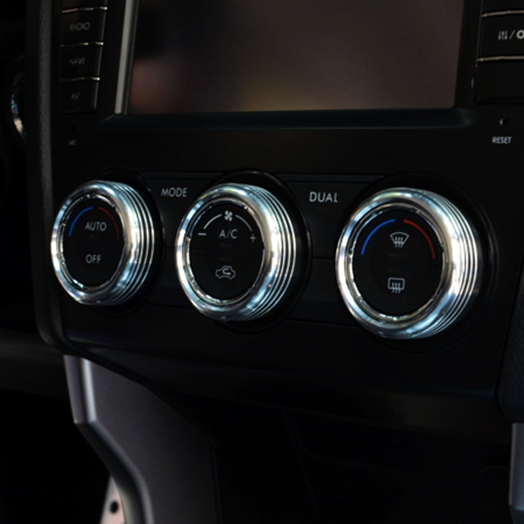 3 PCS Car Aluminum Air Conditioner Knob Case For Subaru(Silver) by buy2fix