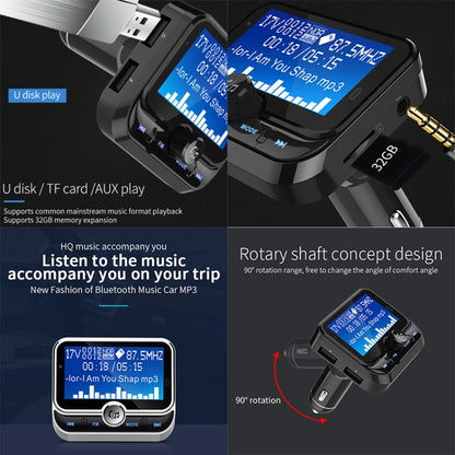 BC32 Dual USB Charging Bluetooth Hand-free Car Charger FM Transmitter MP3 Music Player Car Kit, Support Hands-Free Call & Micro SD Recording & Voltage Detection - Bluetooth Car Kits by buy2fix | Online Shopping UK | buy2fix