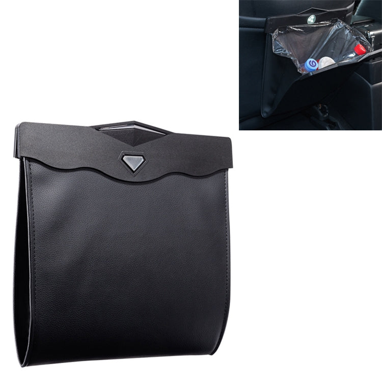 Car Multifunctional LED Design Hanging Folding Garbage Bin Storage Box (Black) by buy2fix