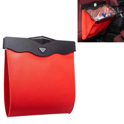 Car Multifunctional LED Design Hanging Folding Garbage Bin Storage Box (Red) by buy2fix