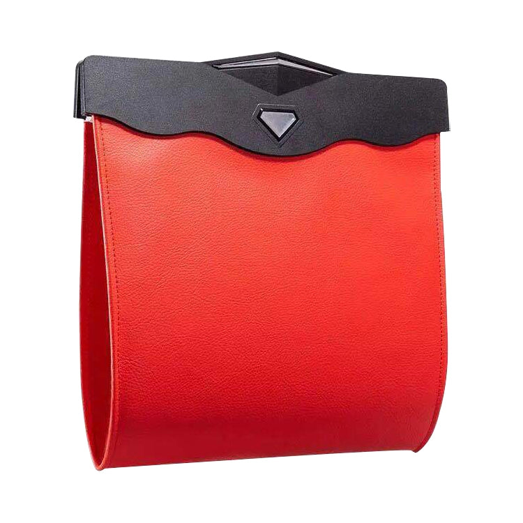Car Multifunctional LED Design Hanging Folding Garbage Bin Storage Box (Red) by buy2fix