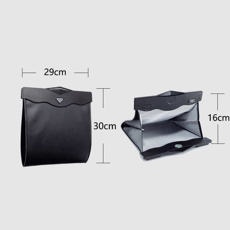 Car Multifunctional LED Design Hanging Folding Garbage Bin Storage Box (Brown) by buy2fix