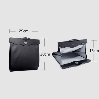 Car Multifunctional LED Design Hanging Folding Garbage Bin Storage Box (Brown) by buy2fix