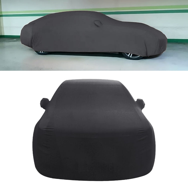 Anti-Dust Anti-UV Heat-insulating Elastic Force Cotton Car Cover for Hatchback Car, Size: 3.9m~4.19m(Black) - PE Material by buy2fix | Online Shopping UK | buy2fix