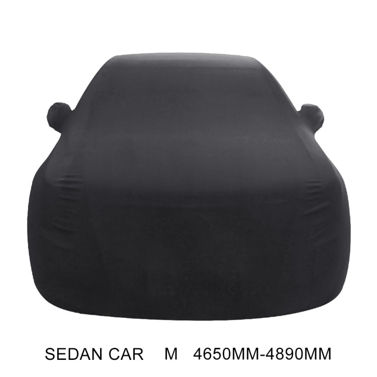 Anti-Dust Anti-UV Heat-insulating Elastic Force Cotton Car Cover for Sedan Car, Size: M, 4.65m~4.89m (Black) - PE Material by buy2fix | Online Shopping UK | buy2fix