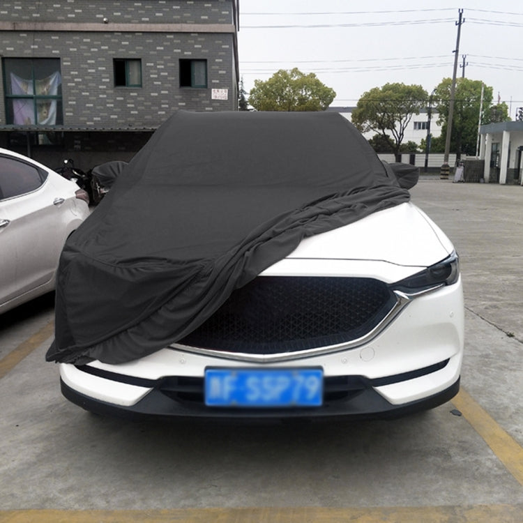 Anti-Dust Anti-UV Heat-insulating Elastic Force Cotton Car Cover for Sedan Car, Size: M, 4.65m~4.89m (Black) - PE Material by buy2fix | Online Shopping UK | buy2fix