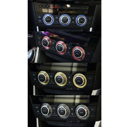 3 PCS Car Aluminum Air Conditioner Knob Case For ATENZA(Blue) by buy2fix