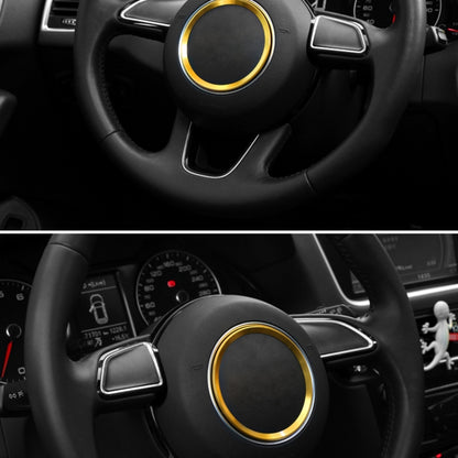 Car Aluminum Steering Wheel Decoration Ring For Audi(Gold) by buy2fix
