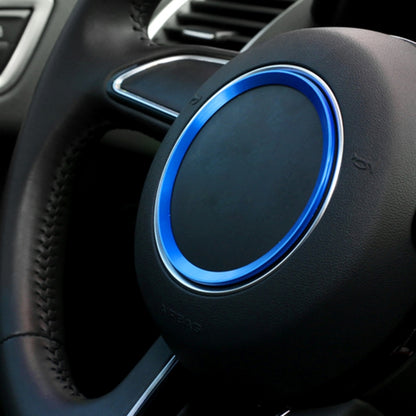 Car Aluminum Steering Wheel Decoration Ring For Audi(Blue) by buy2fix