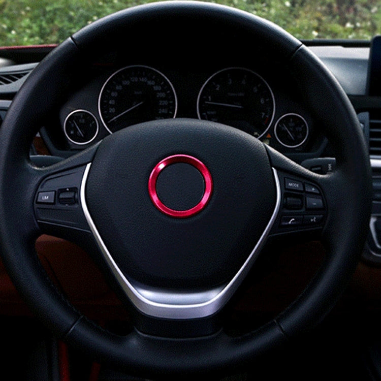 Car Aluminum Steering Wheel Decoration Ring For BMW(Red) by buy2fix