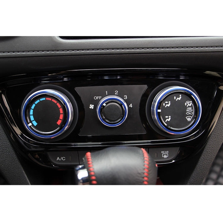 3 PCS Car Aluminum Air Conditioner Knob Case For Honda(Blue) by buy2fix