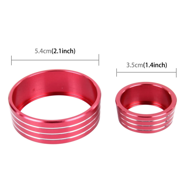 3 PCS Car Aluminum Air Conditioner Knob Case For Honda(Red) by buy2fix