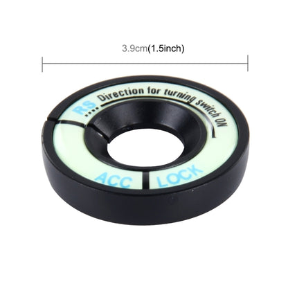 Car Aluminum Igniter Night Luminous Decoration Ring For Audi And Volkswagen(Black) by buy2fix