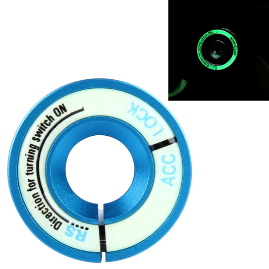 Car Aluminum Igniter Night Luminous Decoration Ring For Audi And Volkswagen(Blue) by buy2fix