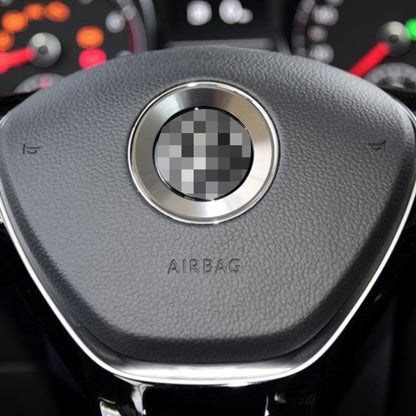 Car Aluminum Steering Wheel Decoration Ring For Volkswagen(Silver) by buy2fix