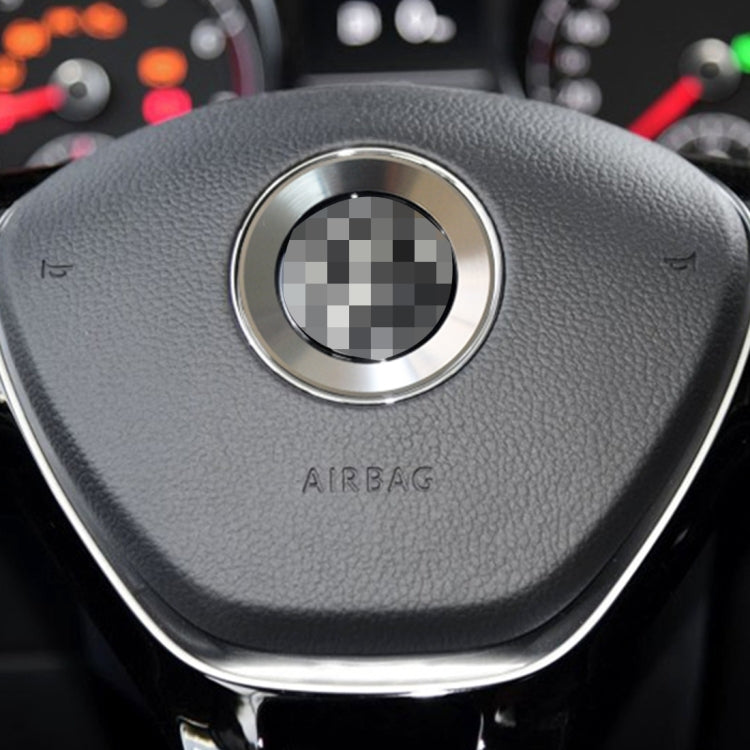 Car Aluminum Steering Wheel Decoration Ring For Volkswagen(Silver) by buy2fix