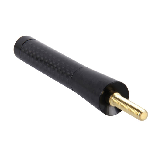 Carbon Fiber Aluminum Short Antenna Polished Universal Screws Base(Medium Size) (Black) by buy2fix