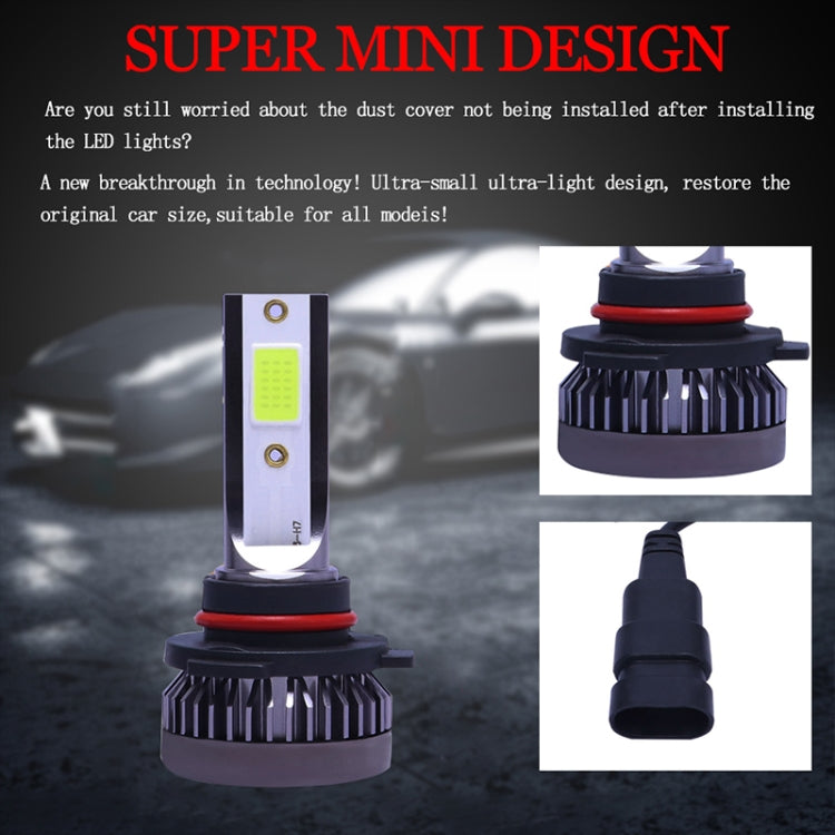 2 PCS 9006 DC9-36V / 36W / 8000K / 6000LM IP68 Car / Motorcycle Mini COB LED Headlight Lamps / Fog Light(Ice Blue Light) - LED Headlamps by buy2fix | Online Shopping UK | buy2fix