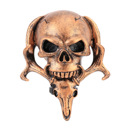 Universal Vehicle Car Creative Skull Double Heads Shaped Shifter Cover Manual Automatic Gear Shift Knob (Bronze) by buy2fix