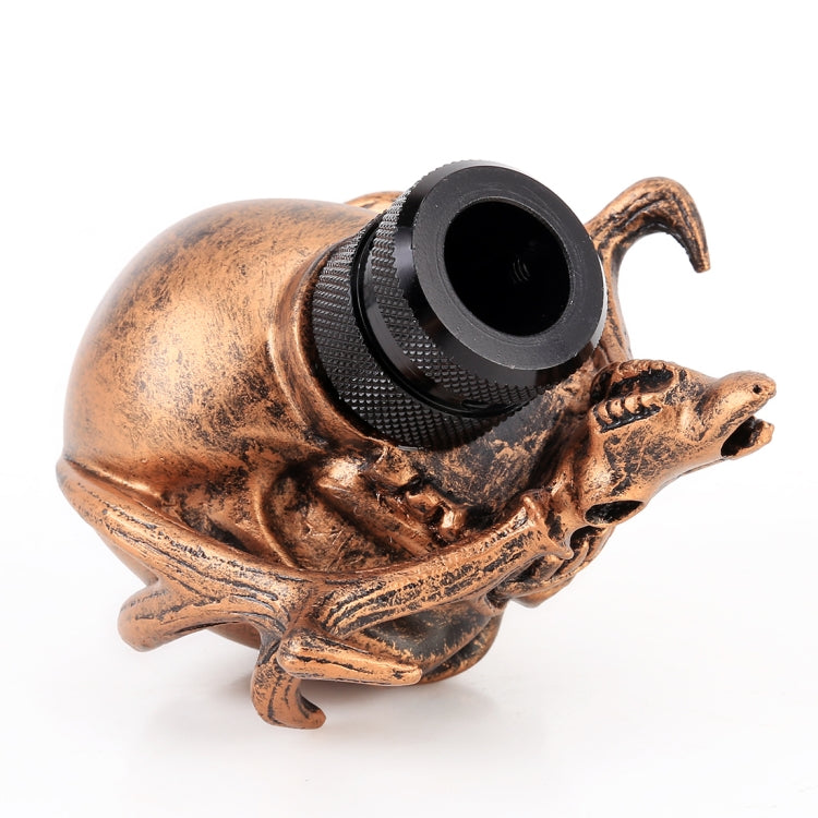 Universal Vehicle Car Creative Skull Double Heads Shaped Shifter Cover Manual Automatic Gear Shift Knob (Bronze) by buy2fix