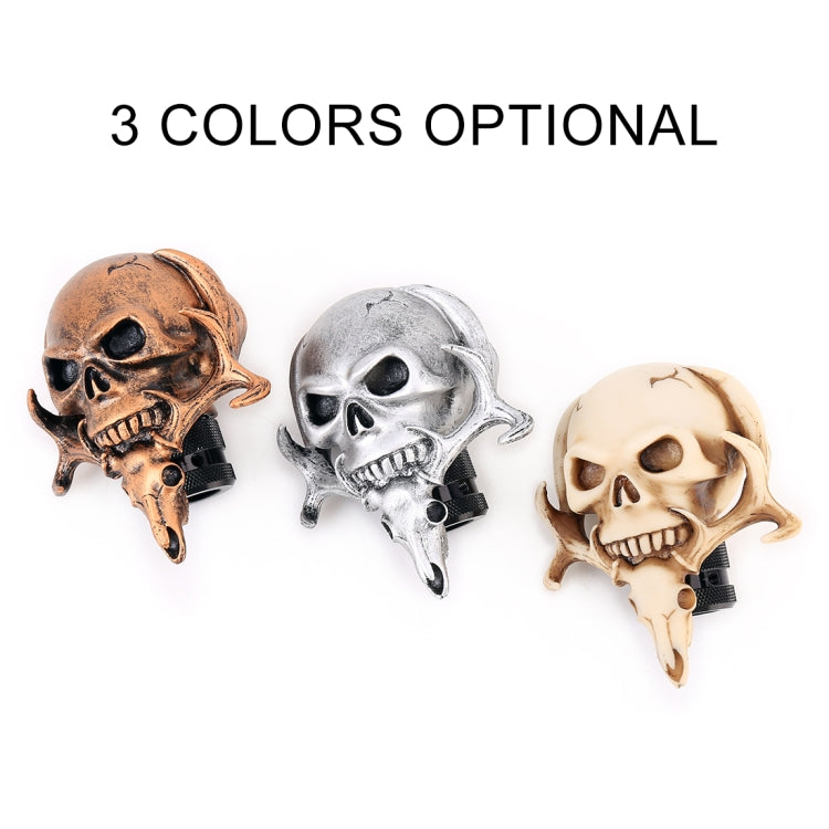 Universal Vehicle Car Creative Skull Double Heads Shaped Shifter Cover Manual Automatic Gear Shift Knob (Bronze) by buy2fix