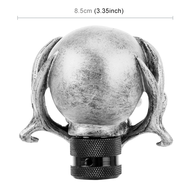 Universal Vehicle Car Creative Skull Double Heads Shaped Shifter Cover Manual Automatic Gear Shift Knob (Silver) by buy2fix