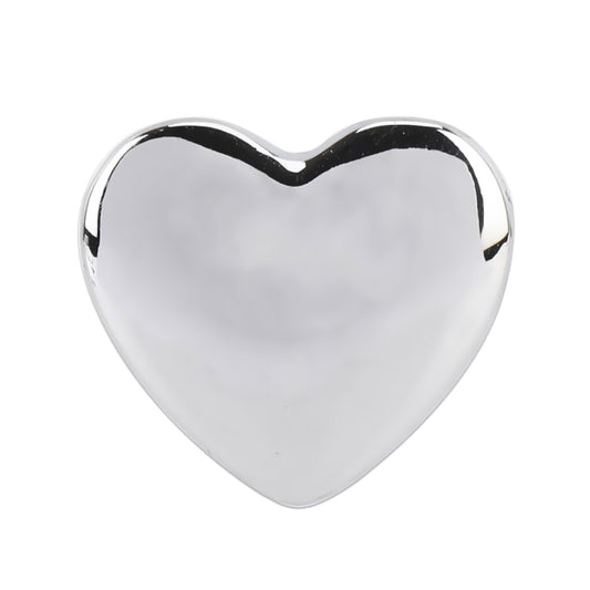 Heart Shape Car Metal Body Decorative Sticker (Silver) by buy2fix
