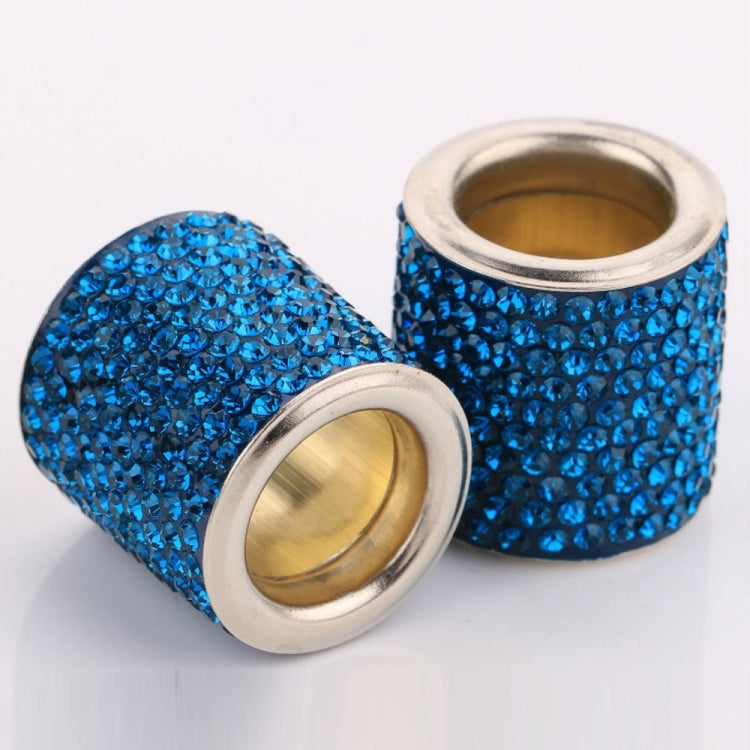 4 PCS Car Crystal Head Pillow Modified Decoration (Peacock Blue) by buy2fix