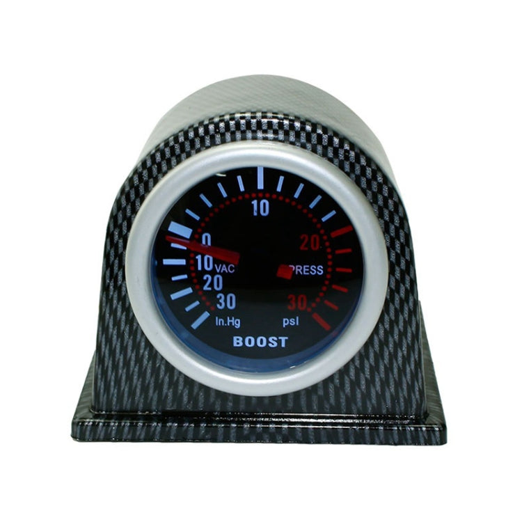52mm 12V Universal Car Modified LED White Light Turbo Boost Gauge - In Car by buy2fix | Online Shopping UK | buy2fix