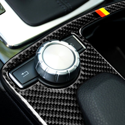 Car German Flag Carbon Fiber Left Drive Gear Position Panel Decorative Sticker for Mercedes-Benz W204 2007-2013 / W212 2010-2012 by buy2fix